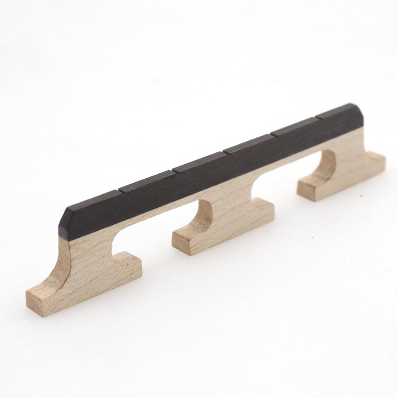 CashBeat 5-String Banjo Bridge - Premium Ebony and Maple Bridge for Banjolele, Universal Fit Banjo Parts Replacement, Enhanced Acoustic Resonance, Pack of 1 - Image 5